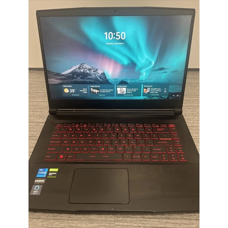 MSI GV15 15.6" 144Hz Gaming Laptop i5-11 (12GB RAM, 256GB SSD +