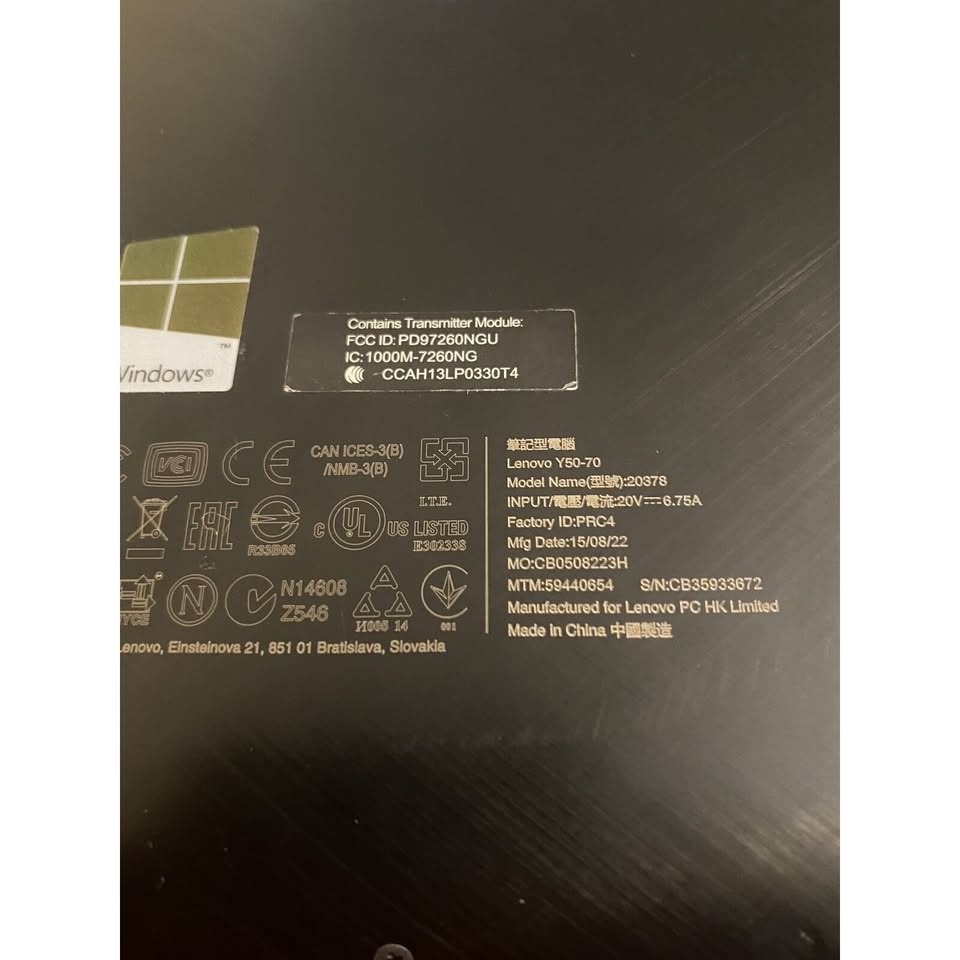 Lenovo IdeaPad Y50-70 15.6in Laptop (1TB, i7, 16GB RAM, GTX 960M - photo 5