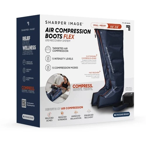 Sharper Image Powerboost Air Compression Leg Massager Boots - photo 3