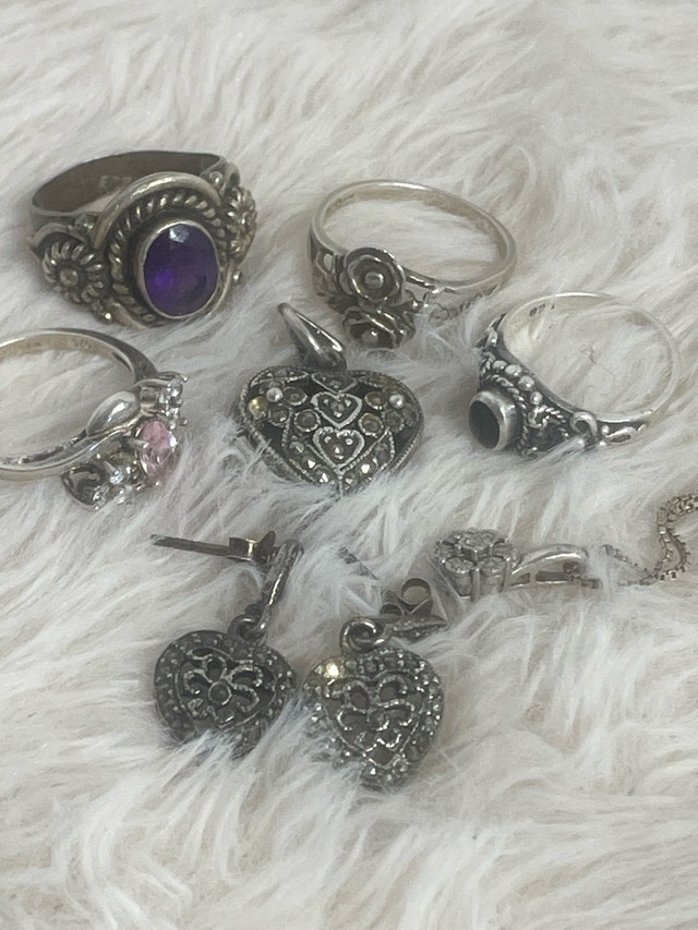 Vintage Antique 925 Sterling Silver Jewellery Collection