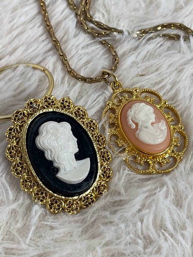 Vintage Gold Tone Cameo Collection