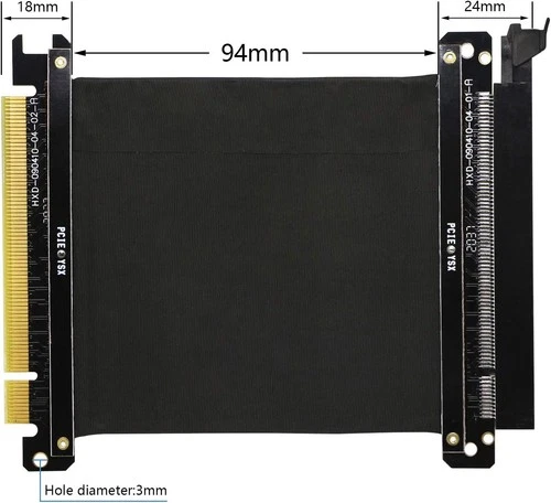 SinLoon 10cm PCIE 3.0 Riser Cable GPU Extension Right Angle - photo 3