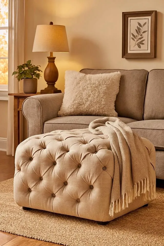 ✨ Brand New Tufted Ottoman thumbnail