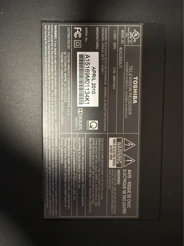 40 inch Toshiba TV - photo 5
