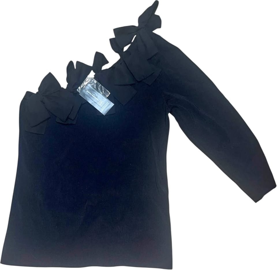 I.N.C. One Sleeve Blouse - Black - Size L