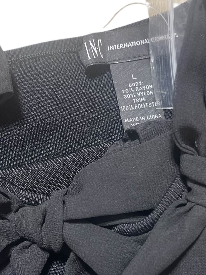 I.N.C. One Sleeve Blouse - Black - Size L - photo 3