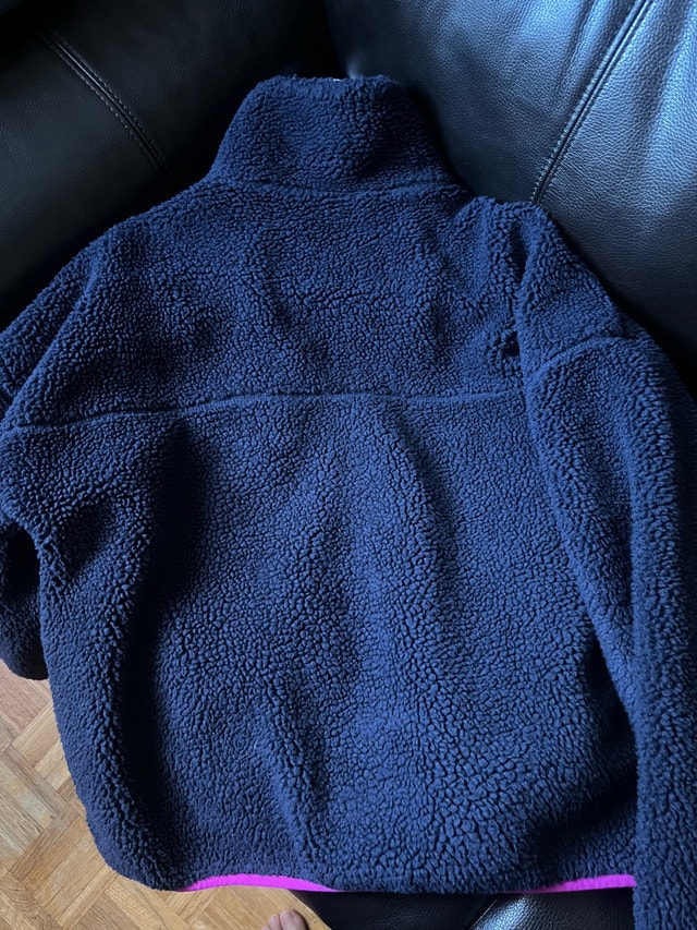 Gap Fleece Jacket - Navy Blue/Pink Trim - Medium - photo 2