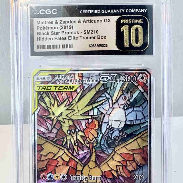 Pokemon Moltres Zapdos Articuno GX Tag Team CGC Pristine 10