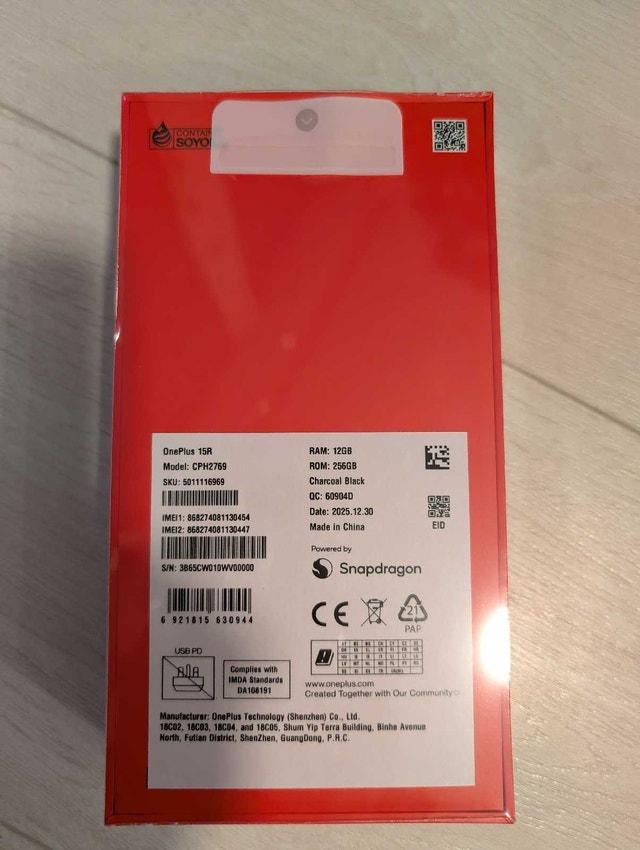 New OnePlus 15R Black 256GB - BNIB Sealed - photo 2