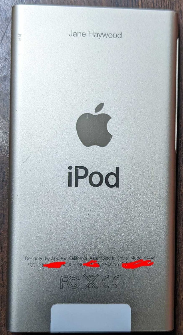 iPod nano 7th Gen with songs