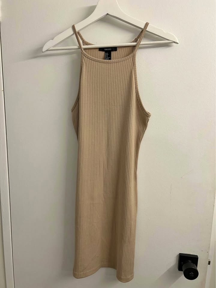 Beige Mini Dress