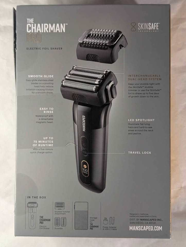 Manscaped Chairman Pro Electric Foil Shaver - Open Box - photo 2