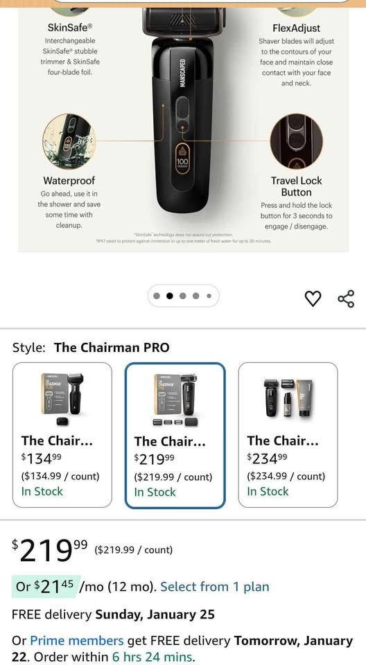 Manscaped Chairman Pro Electric Foil Shaver - Open Box - photo 5