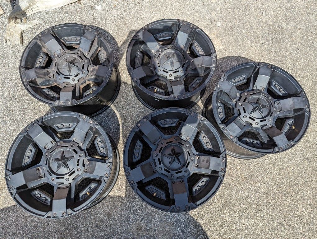 17" RockStar 17x9 5x127 Satin Black Wheels (Set of 5) - photo 3