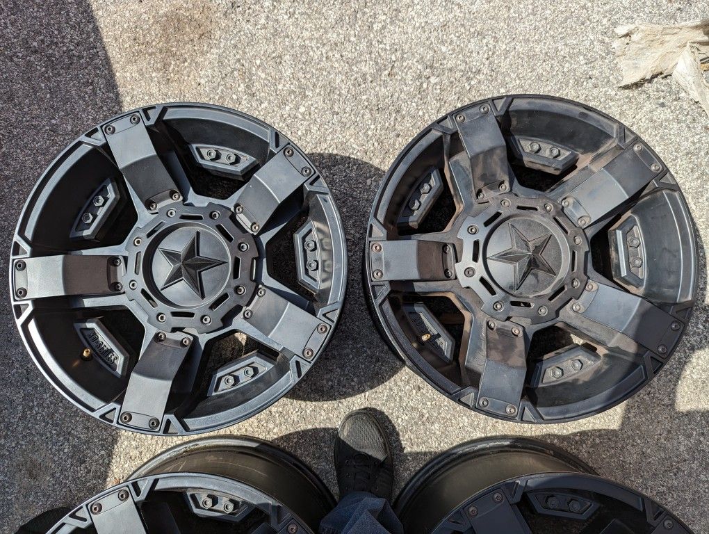 17" RockStar 17x9 5x127 Satin Black Wheels (Set of 5) - photo 4