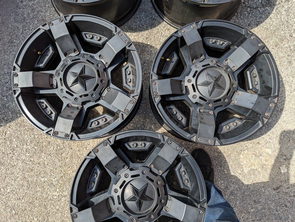 17" RockStar 17x9 5x127 Satin Black Wheels (Set of 5) - photo 5