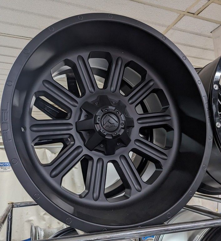 22x12 Fuel Wheels Powder Coated Satin Blk For Tundra Or Ram 5lug - photo 3