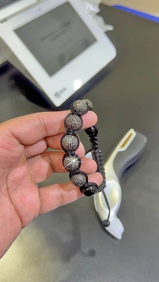 Black Diamond Natural Beaded Bracelet