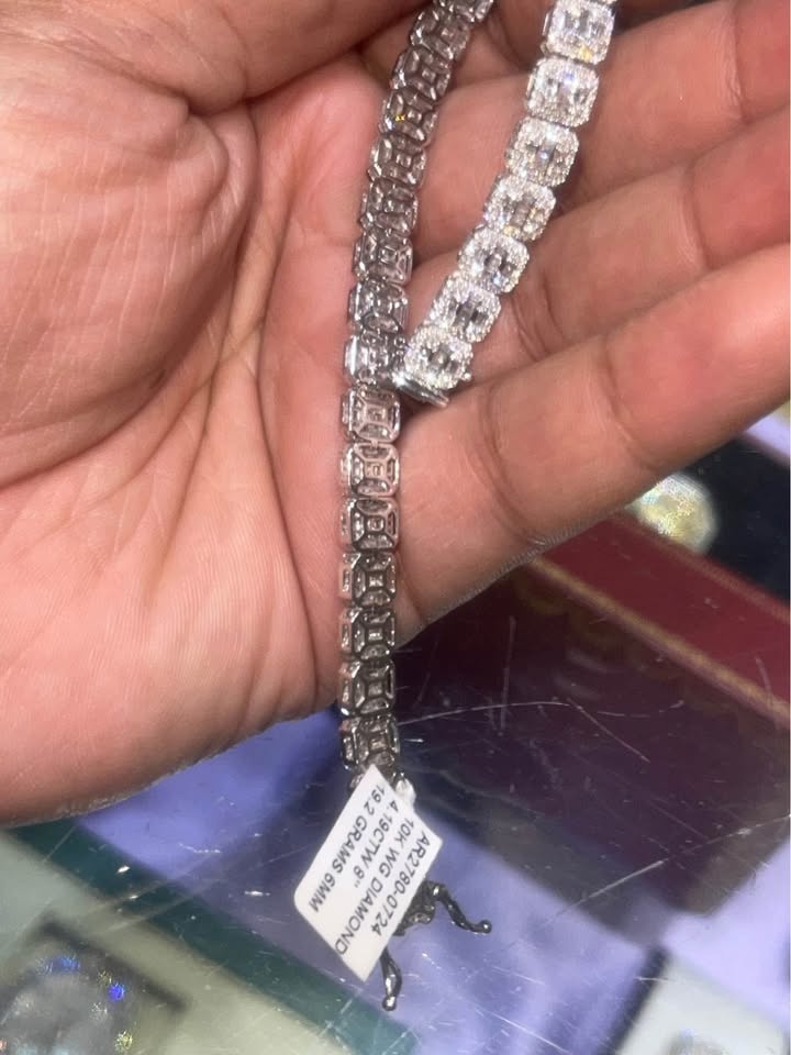 Natural Diamond 10kt White Gold Bracelet - photo 3