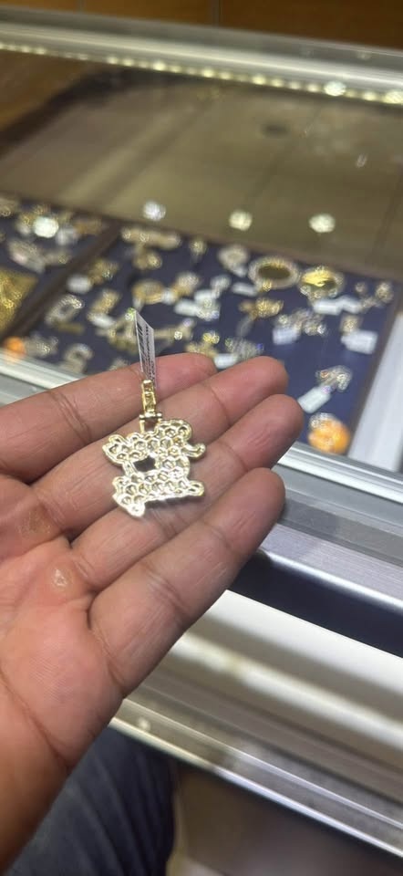Ladies pendant 10kt gold and natural diamonds - photo 2