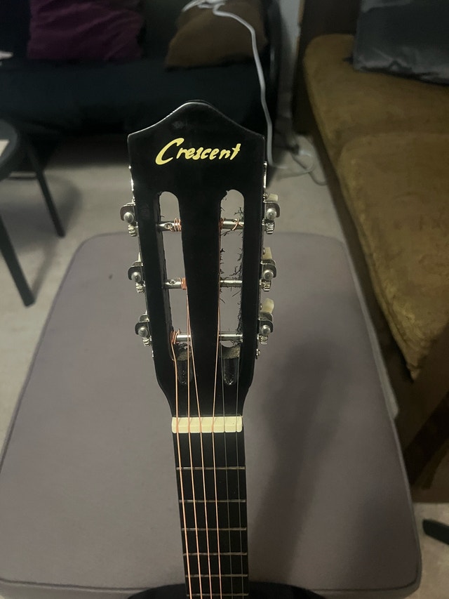 Crescent Guitar - Black Acoustic - photo 2