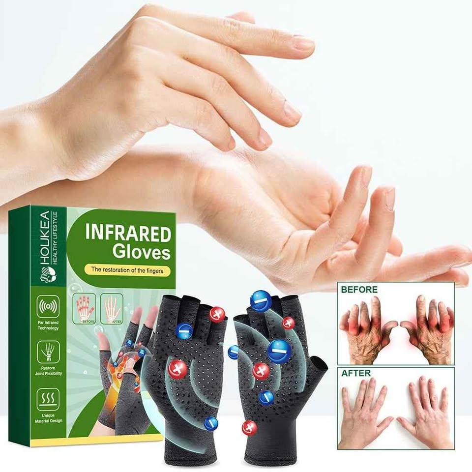 Infrared Compression Arthritis Gloves Wrist Support - photo 2