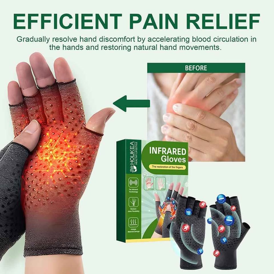 Infrared Compression Arthritis Gloves Wrist Support - photo 4