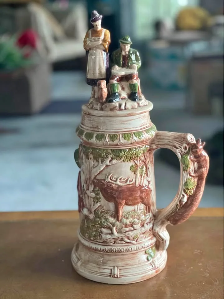 Vintage German Stein 15 1/2 inches tall thumbnail
