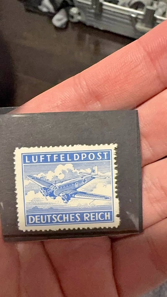 WWII German Luftfeldpost Stamp – Ju 52 Aircraft