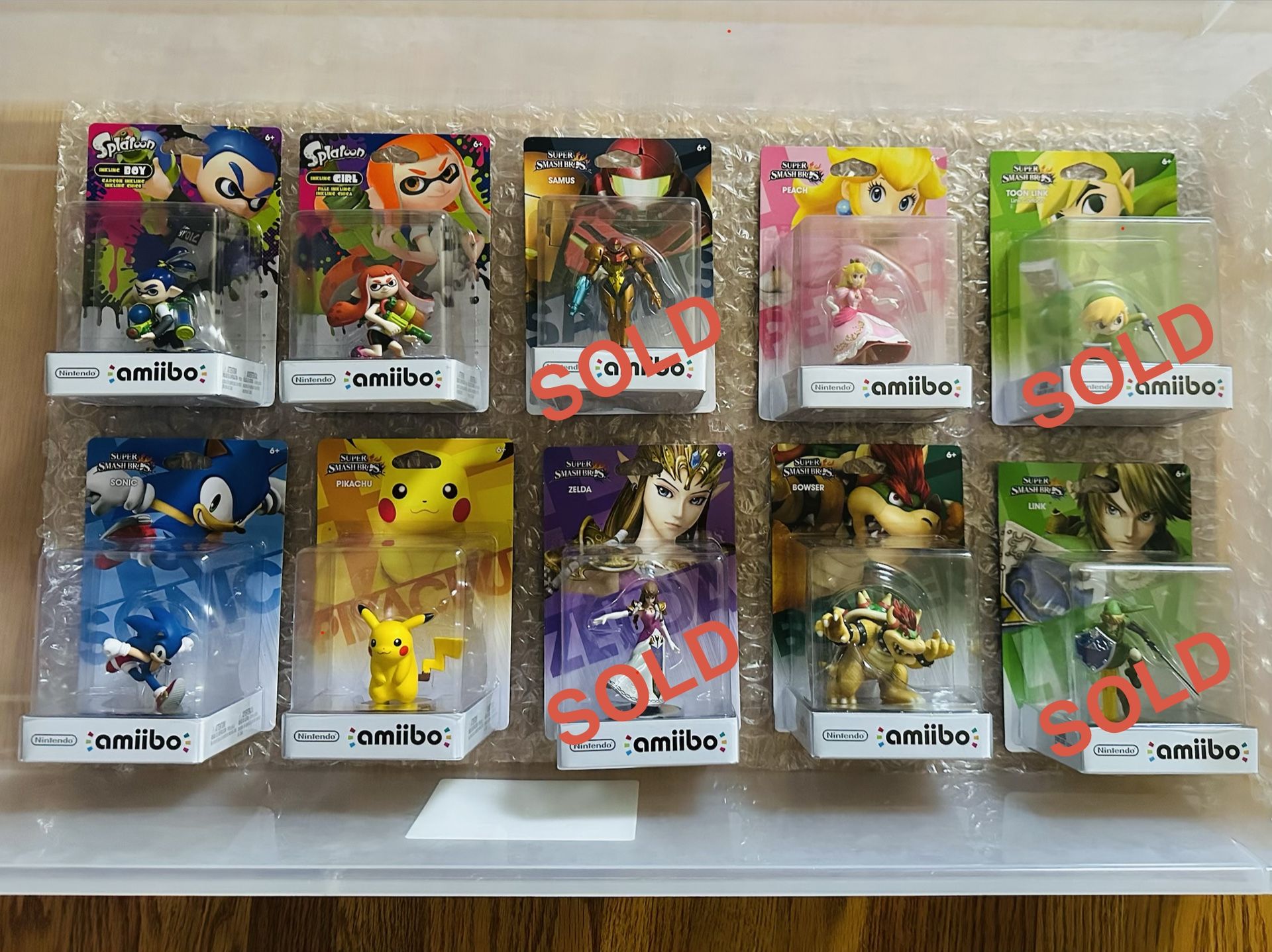 6 Nintendo Amiibo Figures - NEW/Sealed