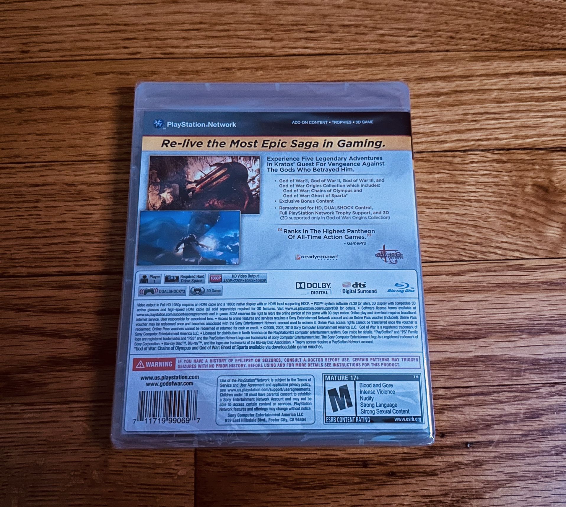 God of War Saga HD - 5 Game Collection - PS3 - NEW/SEALED! - photo 2