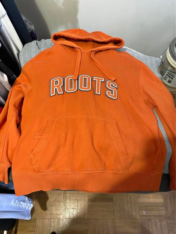 XXL Orange Roots 73 Athletics ROOTS Logo Hoodie