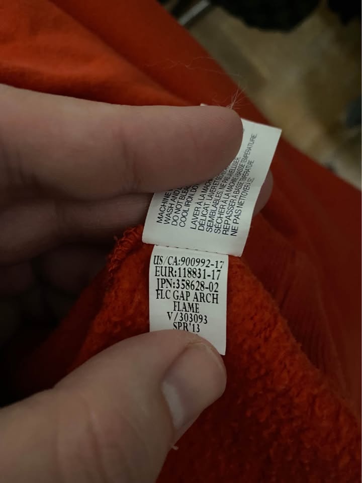 XXL(fits like XL) Orange GAP Logo Hoodie - photo 4