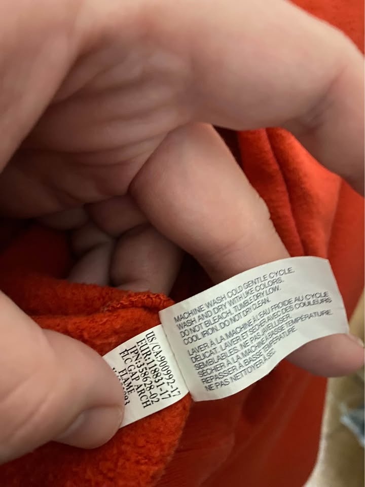 XXL(fits like XL) Orange GAP Logo Hoodie - photo 5