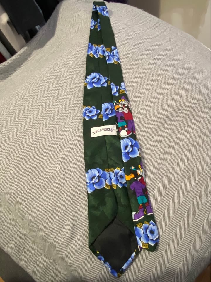 Vintage Floral Looney Tunes Tie - photo 3