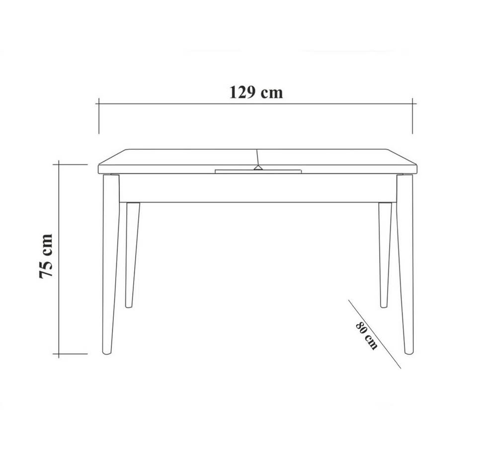 4 Person Dining Set with Benches and Leaf - photo 4