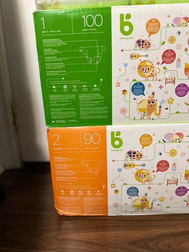 PRICE DROP! Babygnanics Diapers Size 1 & 2 (265 Count) - photo 2