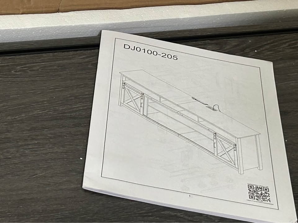 80" Farmhouse TV Stand - Grey - photo 3
