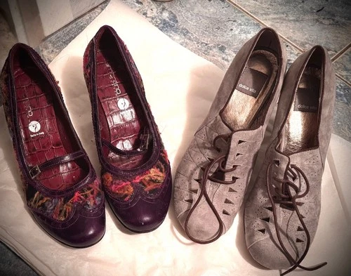 Two pairs of cool designer heel shoes