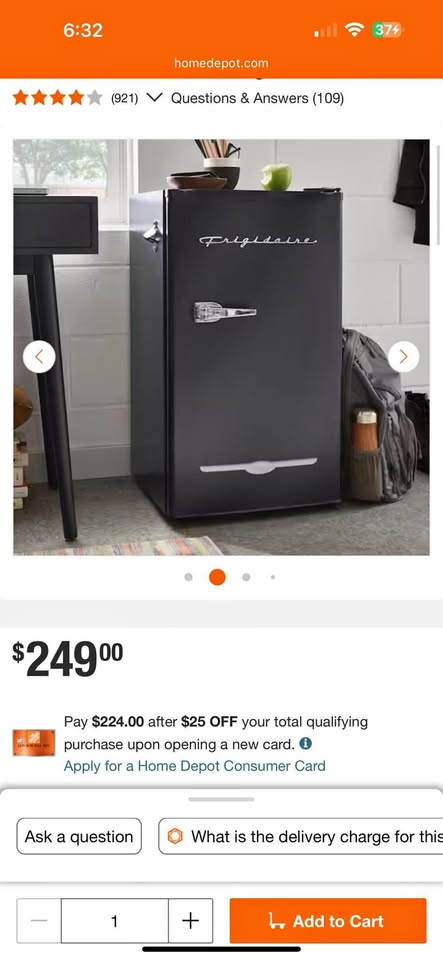 Frigidaire Mini Fridge (with freezer)