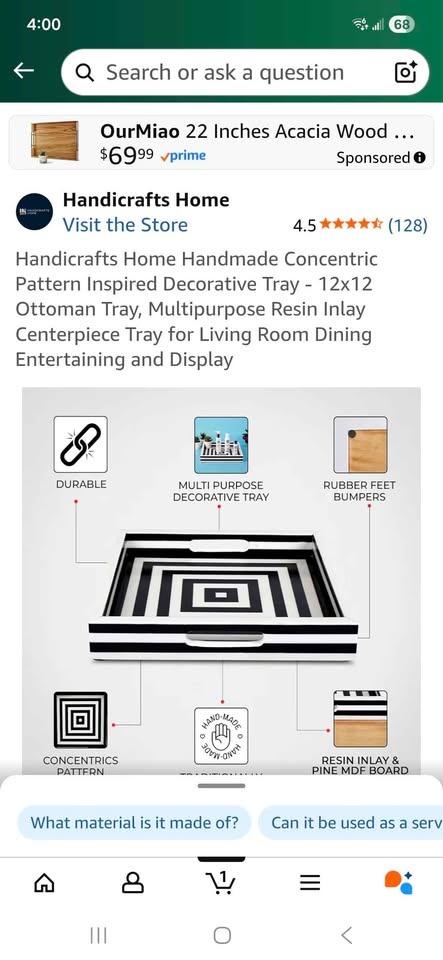 Handmade Decorative Tray - photo 3