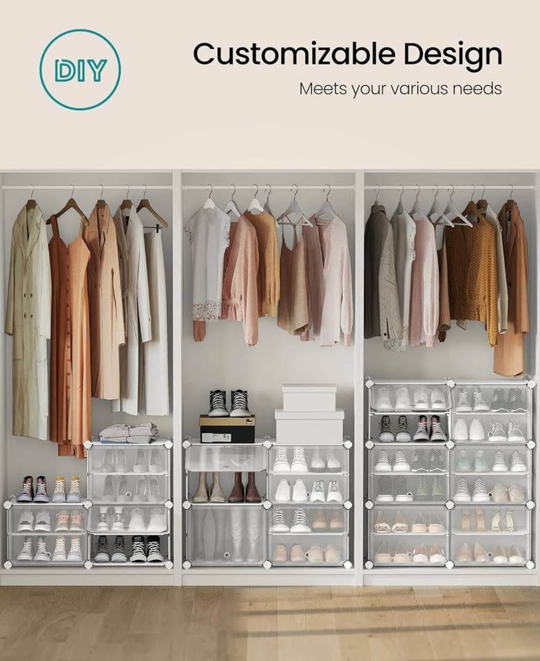 SONGMICS 10-Tier Shoe Rack Organizer – Holds 40 Pairs, White (Ne - photo 5