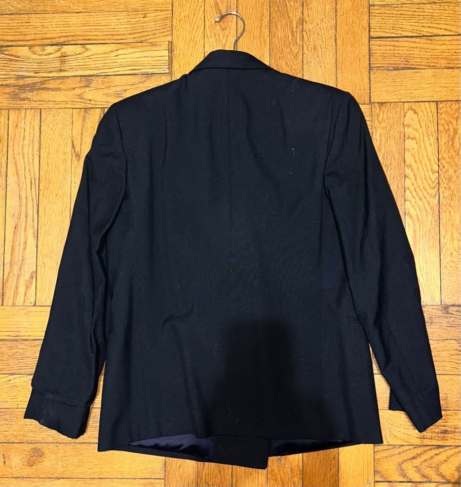 Nordstrom Boys Navy Blue Double-Breasted Blazer - SZ 14 Husky - photo 2