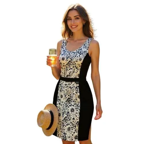 Laundry Womens Ink Blot Navy Blue Floral Skirt Size 4 thumbnail