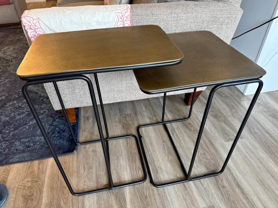 Set of 2 Metal Coffee Tables