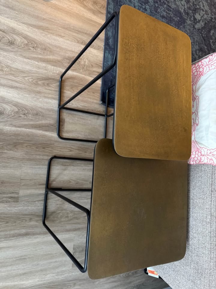 Set of 2 Metal Coffee Tables - photo 2