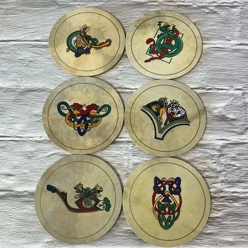 Connemara Bodhrans Irish Coasters Set of 6 - photo 4