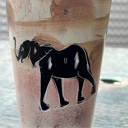 Kenya Soapstone Hand Carved Elephant Vase - photo 3