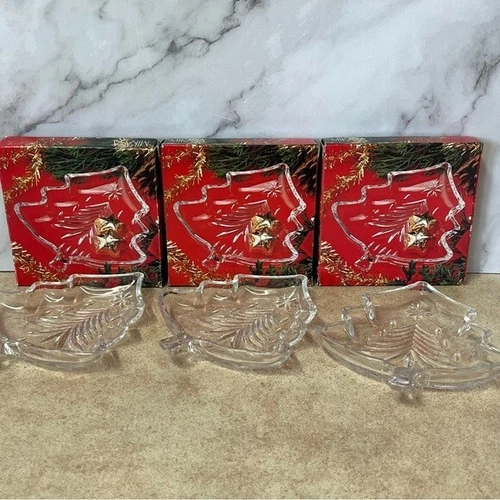 Mikasa Yuletide Tree Candy Dish Set of 3