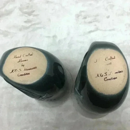 Vintage 1981 Pottery Whale Horn Mugs (Set of 2) - Maui - photo 4